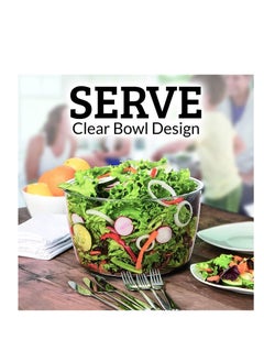 zy Salad Spinner with Built-in Draining System & Rotary Handle Colander(Green)  - Image 5