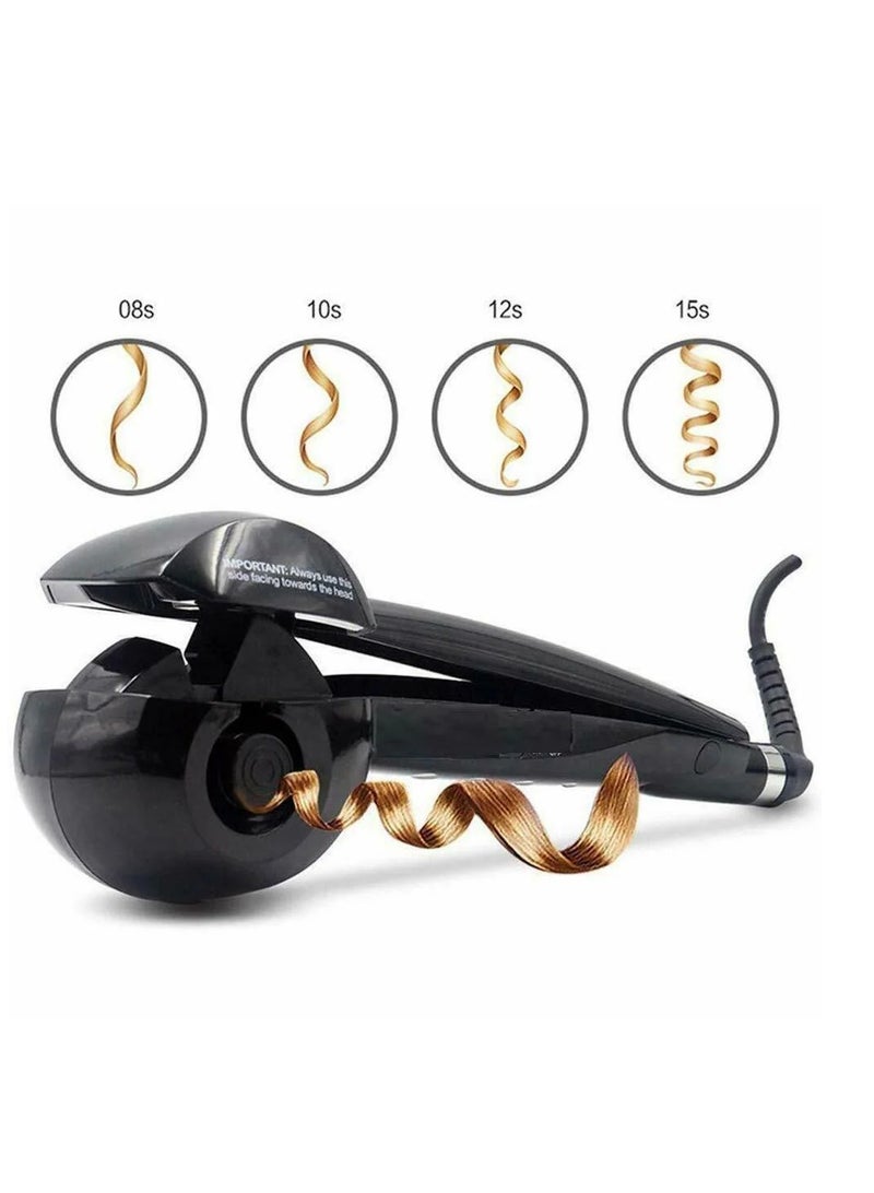 Steam Hair Curler Shiny Black Color, Moisturizing and Protecting Hair, Ionic Steam Technology, Long Lasting Curls, Digital Temperature Control, Swivel Cord, Ergonomic Design - Image 4