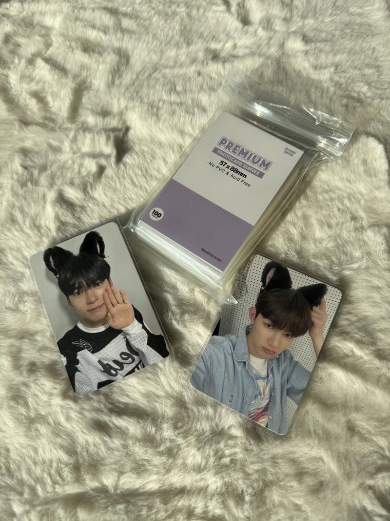 Mandu Deco Kpop Photocard Sleeves Clear Polypropylene Card Protector for Albums Photocards, PVC Free and Acid Free, 100 Sleeves per Pack (57x88mm) - Image 4