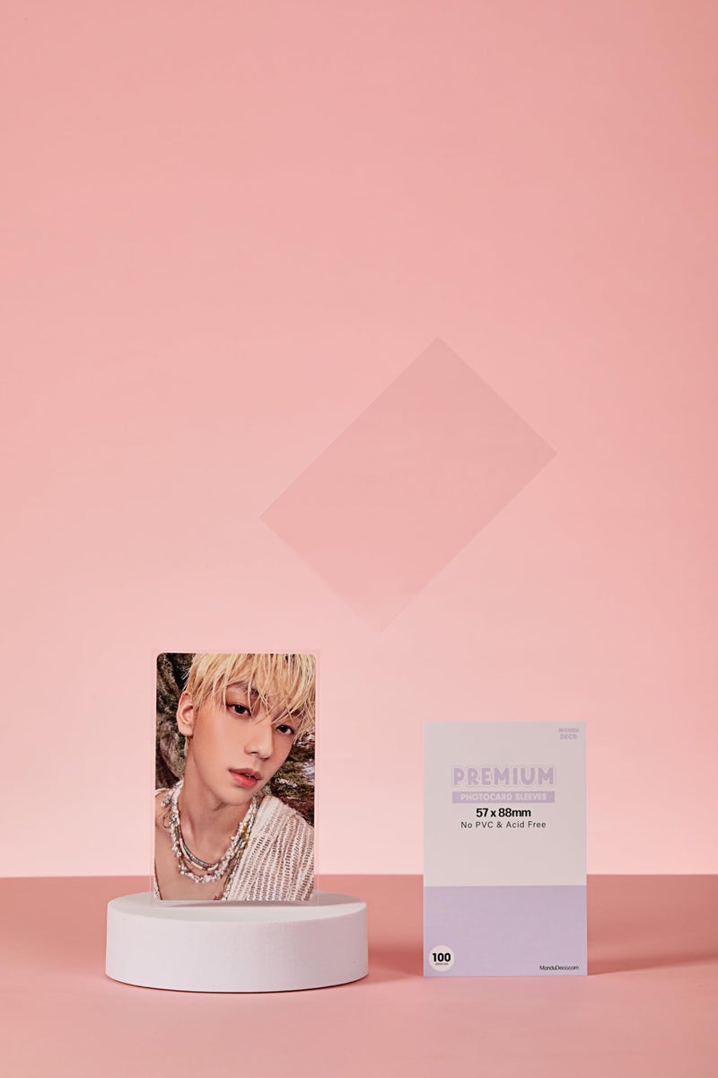 Mandu Deco Kpop Photocard Sleeves Clear Polypropylene Card Protector for Albums Photocards, PVC Free and Acid Free, 100 Sleeves per Pack (57x88mm) - Image 3
