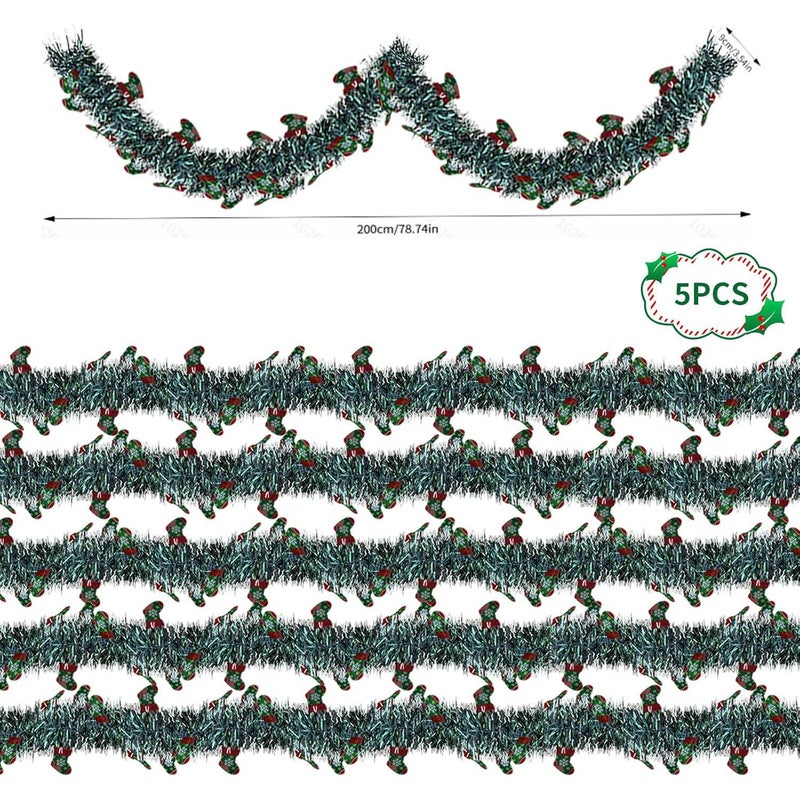 Christmas Garland 393.7in Artificial Fir with Snow Decor for Fireplace - Image 2