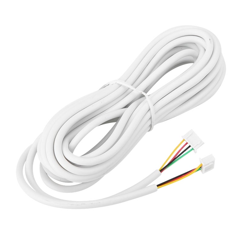 4 Core Copper Cable: 2 Spare Connectors, Soft Copper For Stable Video Intercom - Pre-Connected Connectors For Easy Installation, White PVC Insulation For Safety, Flexible Cable For Home Security & Vid - Image 4