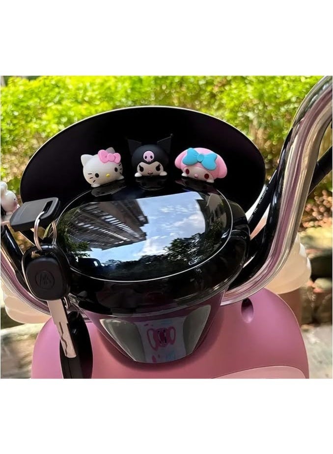 rocooart ‏Cute Cartoon Car Dashboard Decoration – 6pc Mini PVC Figurine Car Interior Ornament for Women & Girls – Kawaii Car Accessories for Desk, Room, Rearview Mirror, Gift Decor - Image 4