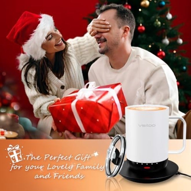 VSITOO S3 Pro 16oz Smart Self Heating Coffee Mug, Heated Coffee Mug with AI Auto-Sensing Temperature Control, 120-150℉ Rechargeable Smart Mug Warmer, IPX7 Waterproof, Gift for Men Women, Black - Image 5