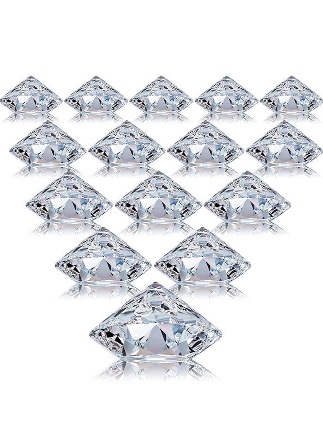 RIKA 15 Pack Diamond Place Card Holders Stands, Acrylic Crystal Table Card Stands for Wedding, Party Decoration, Baby Shower, Table Decorations (Clear) - Image 2