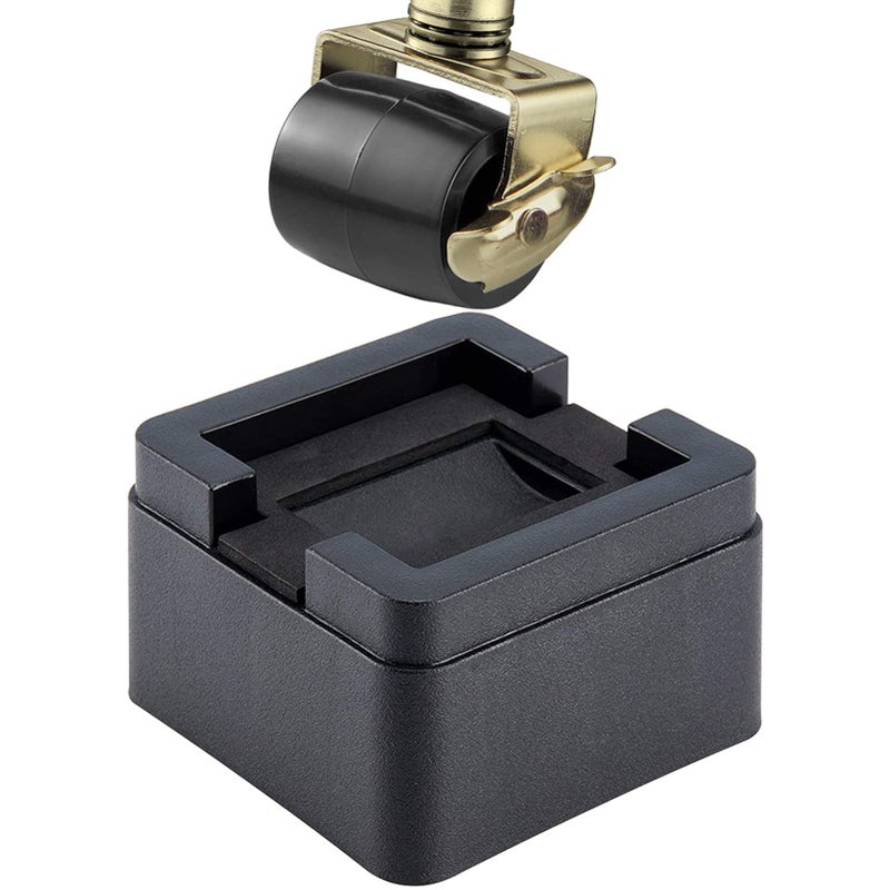 BTSD-home 2 Inch Heavy Duty Bed Risers 4 Inch Adjustable Bed Lifts Fits to All Wheels of Furniture, Sofa and Table, Couch Bed Frame Riser 4 Pack - Image 1