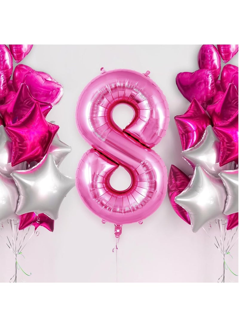 40 Inch Gold Digit Helium Foil Birthday Party Balloons Number 8  - Image 2