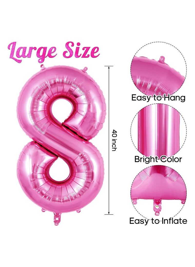 40 Inch Gold Digit Helium Foil Birthday Party Balloons Number 8  - Image 3