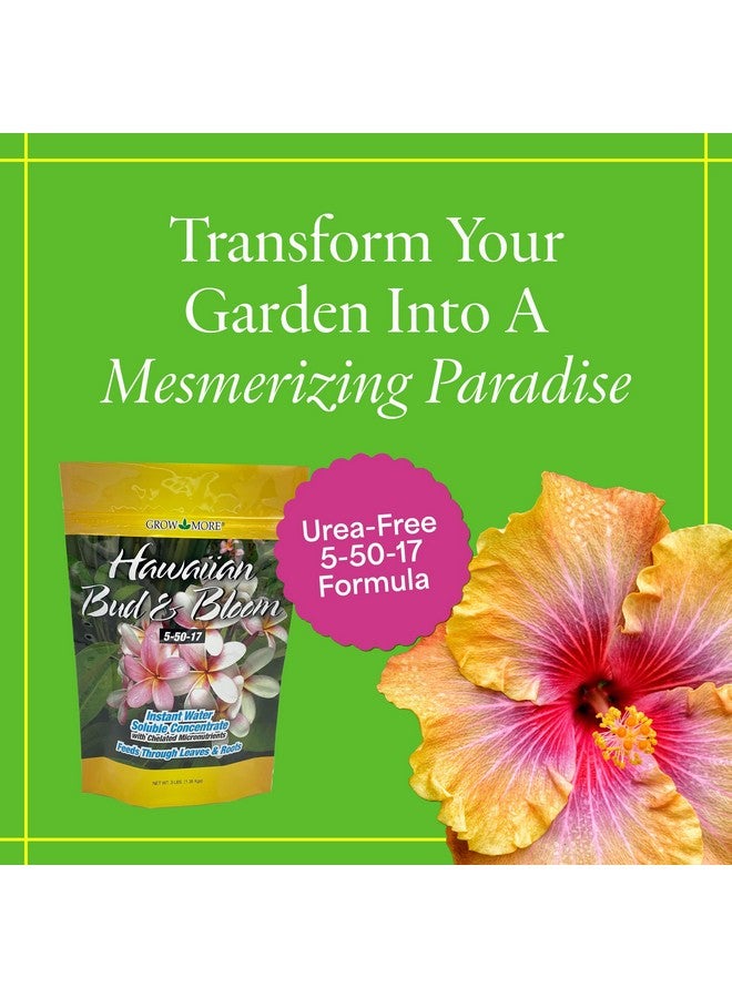Grow More Urea-Free Hawaiian Bud and Bloom 5-50-17 Fertilizer - 3lbs of Water Soluble Bloom Booster Fertilizer for Flowers - High Phosphorus Flower Food for Enhanced Bud Formation & Vigorous Blooms - Image 2