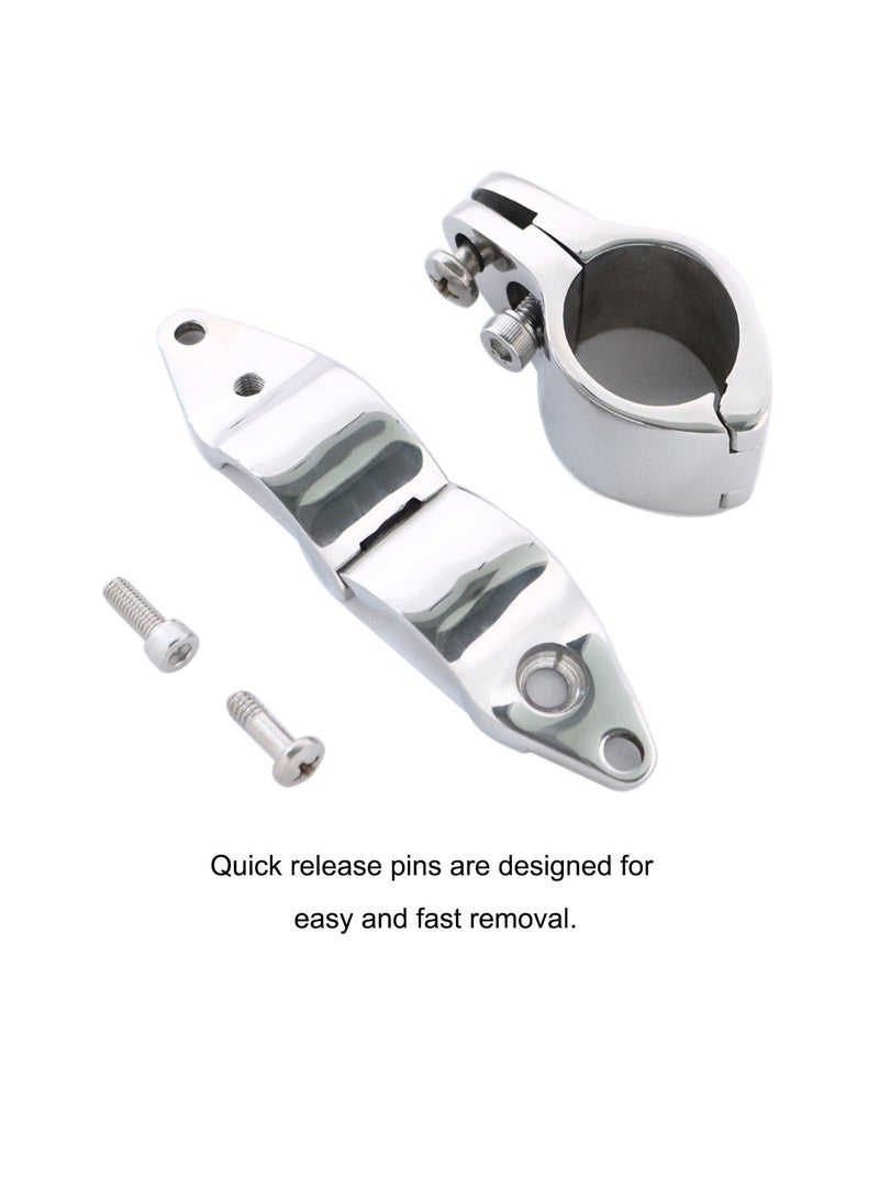 Y&D SYOSI, Bimini Top Jaw Slides, 316 Stainless Steel Marine Hardware for 7/8 inch or 1 Round Tubing, Sunshade Fastening Clip, Yacht Accessory (2-Pack)  - Image 4