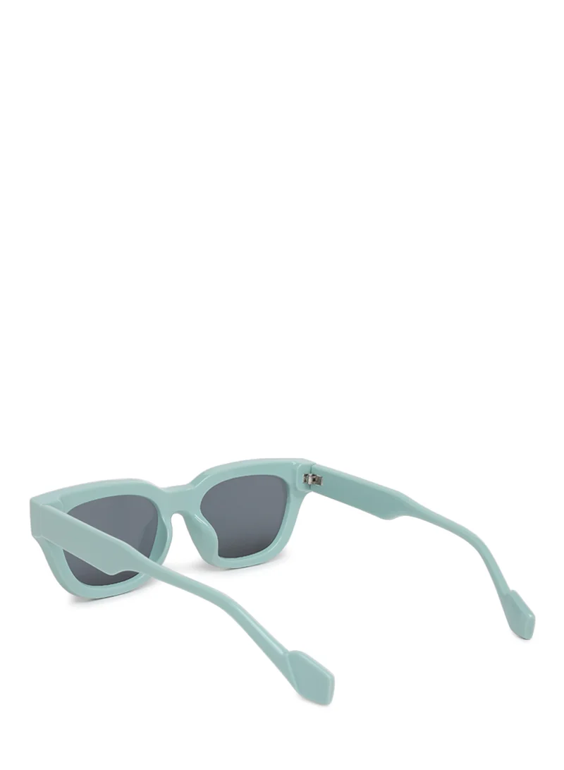 London Rag Square Cat Eye Sunglasses in Mint Green