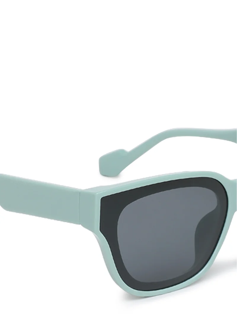 London Rag Square Cat Eye Sunglasses in Mint Green