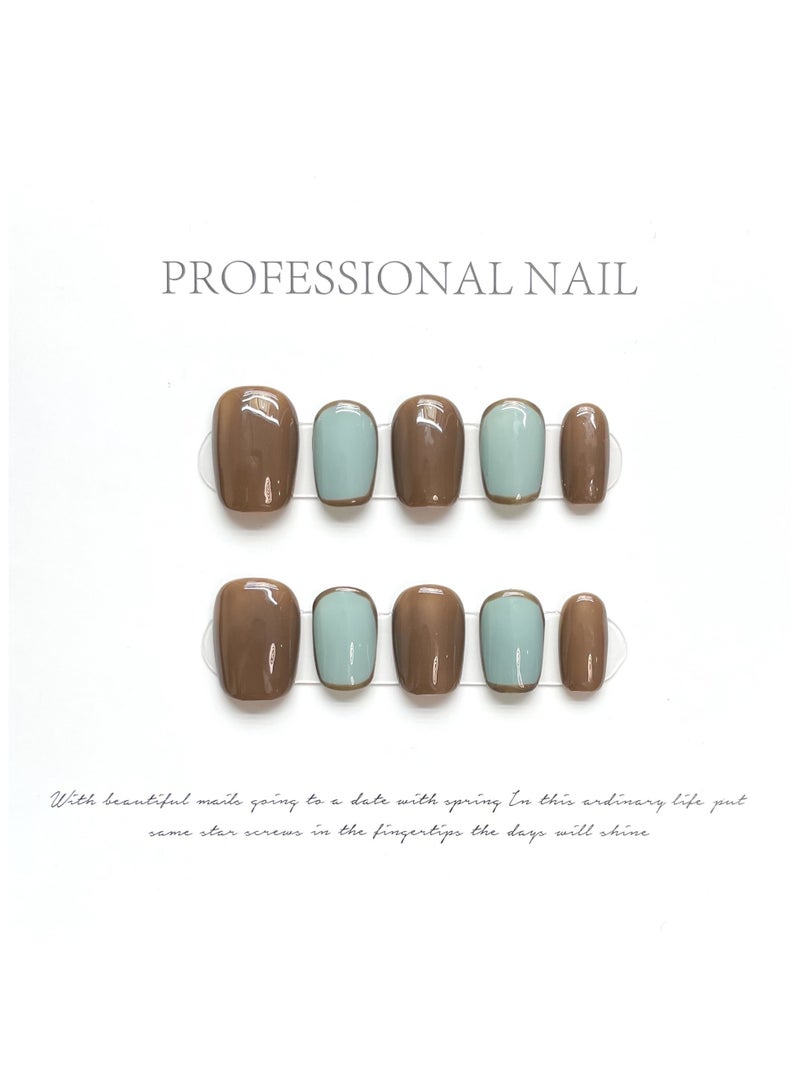 Binzo Beauty Handmade Press On Nails, 10pcs, Nails Art , Acrylic Nails, False Nails, Luxury Collection, Luxury Nails Arts, New Accessories， Wedding Nails，Party Nails. - Image 1