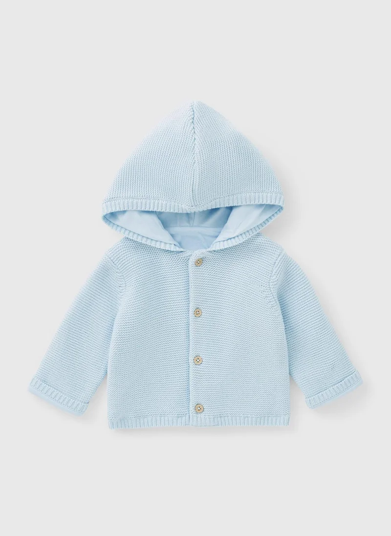 ماتلان Baby Blue Jersey Lined Cardigan