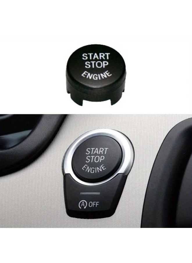 غطاء زر تشغيل وإيقاف المحرك الأسود لسيارات BMW السلسلة F: F20 وF30 وF34 وF10 وF48 وF52 - Image 1