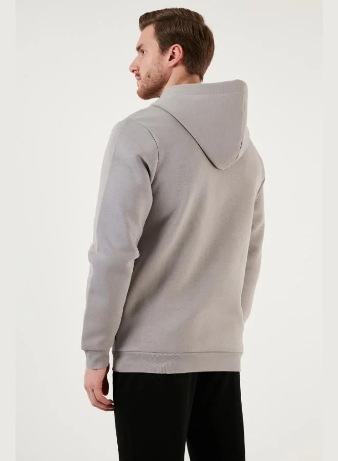 Buratti  Buratti Kangaroo Pocket Zip-Up Hooded Slim Fit Sweatshirt for Men 575707 for Men | Best Price UAE