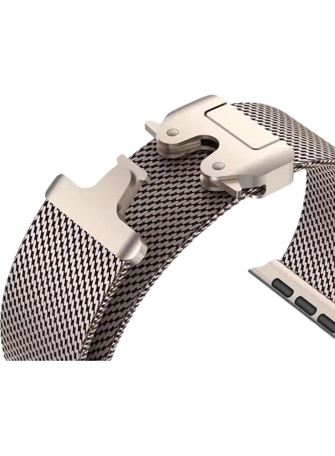 WITGOER Watch Band [Parachute Buckle] For Apple Watch Milanese Iwatch/S10/9/8/7/6/Se/Ultra2 Stainless Steel - Image 1