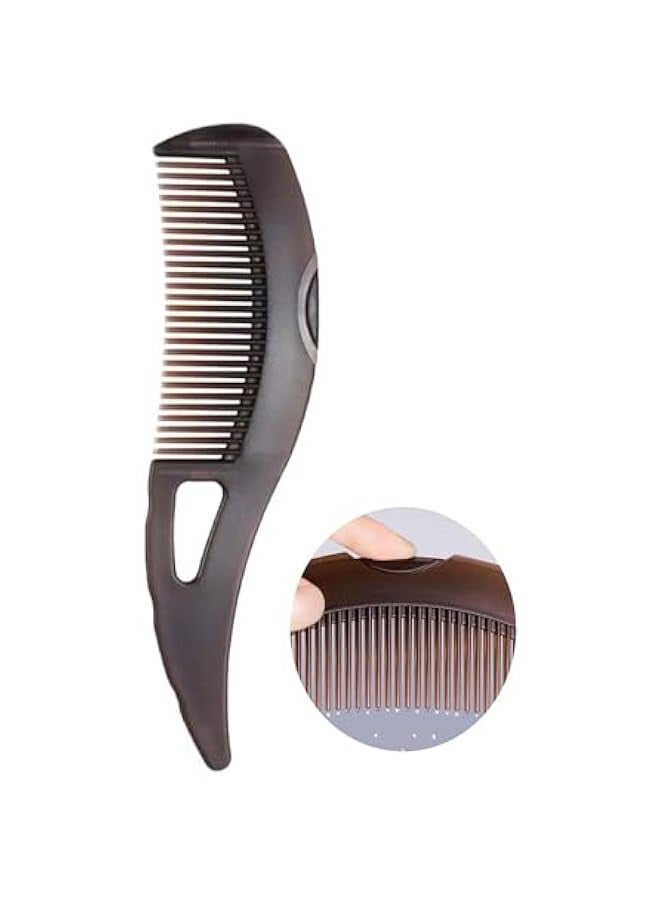Loquat Dandruff Comb Self-cleaning, Scalp Care Massage Energy Comb, Plastic Wide Hollow Tooth on Comb for Scalp Exfoliation with Gua Sha Handle for Healthier Scalp and Hair Growth for Women Men Kids - Image 1