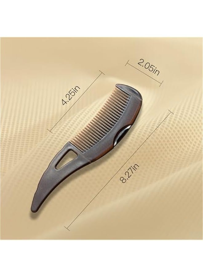 Loquat Dandruff Comb Self-cleaning, Scalp Care Massage Energy Comb, Plastic Wide Hollow Tooth on Comb for Scalp Exfoliation with Gua Sha Handle for Healthier Scalp and Hair Growth for Women Men Kids - Image 2