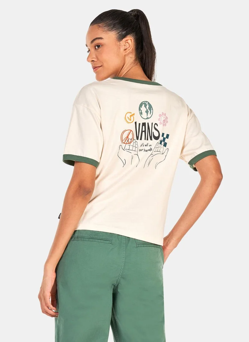 VANS Women's In Our Hands Ringer T-Shirt