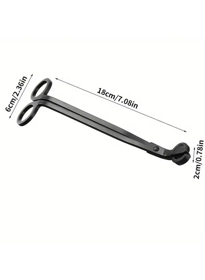 Black Stainless Steel Candle Wick Trimmer Cutter With Ergonomic Handle - Image 4