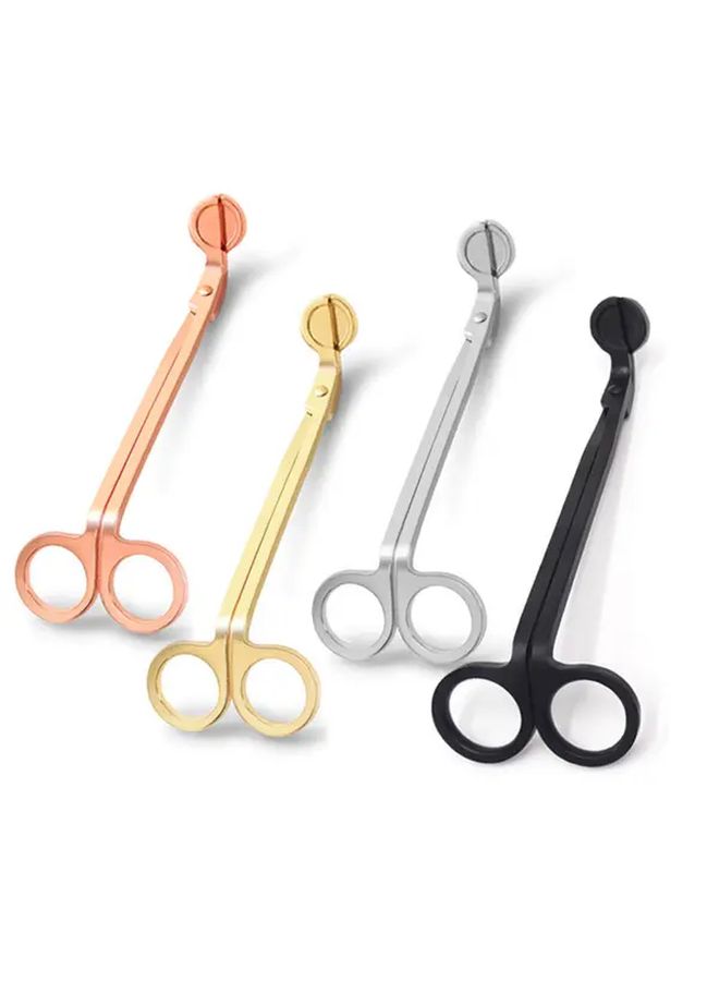 Black Stainless Steel Candle Wick Trimmer Cutter With Ergonomic Handle - Image 1