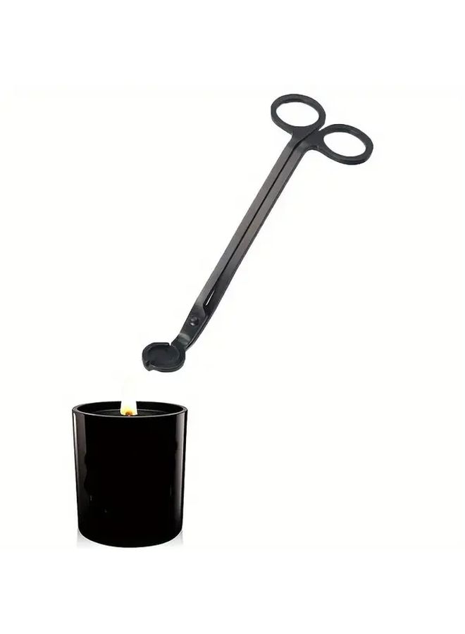 Black Stainless Steel Candle Wick Trimmer Cutter With Ergonomic Handle - Image 2