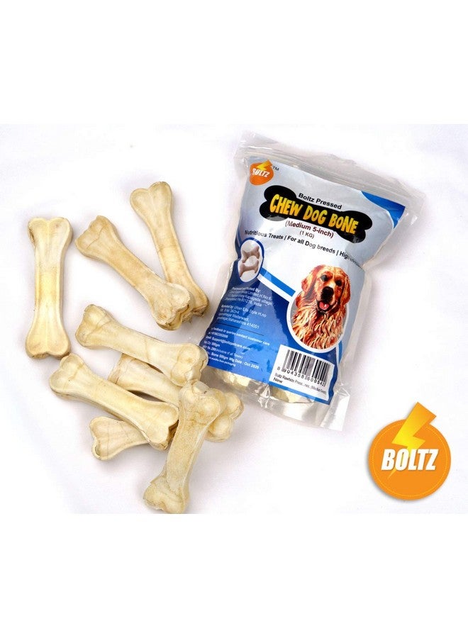 Boltze Adult Rawhide Pressed Dog Chew Bone-1000Gm, Bone Treats 100% Edible, Reduce Tartar & Plaque, Strengthen Dogs Teeth, Chicken Flavour, 5" Size Bone (1000Gm,Pack Of 1) - Image 2