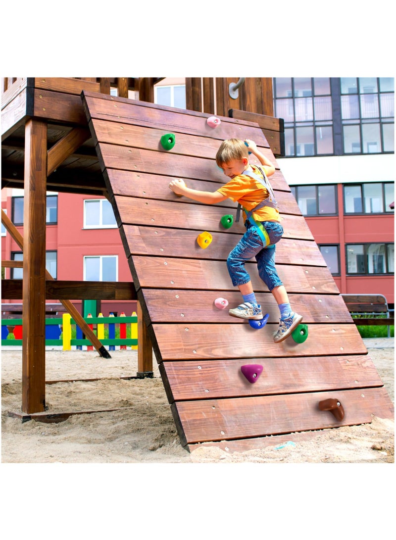 XiuWoo 32 Rock Climbing Holds for Kids and Adults, Multi-Colored Climbing Rock Wall Grips for Indoor and Outdoor Playground Play Set  - Image 3