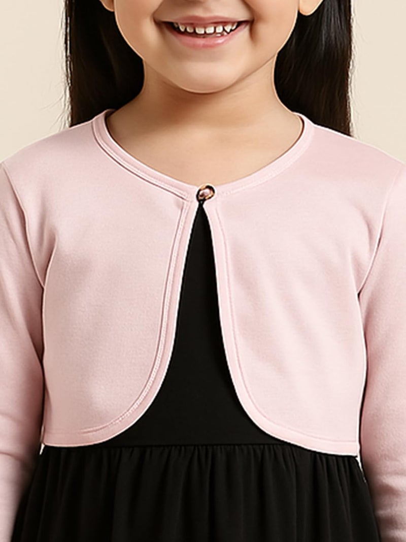 KRYPTIC Kids Girls Crop Length Cotton Shrug – Soft Lightweight Open Front Layer for Stylish Everyday Wear Casual Outfits - Image 3