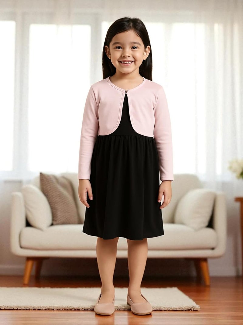 KRYPTIC Kids Girls Crop Length Cotton Shrug – Soft Lightweight Open Front Layer for Stylish Everyday Wear Casual Outfits - Image 4