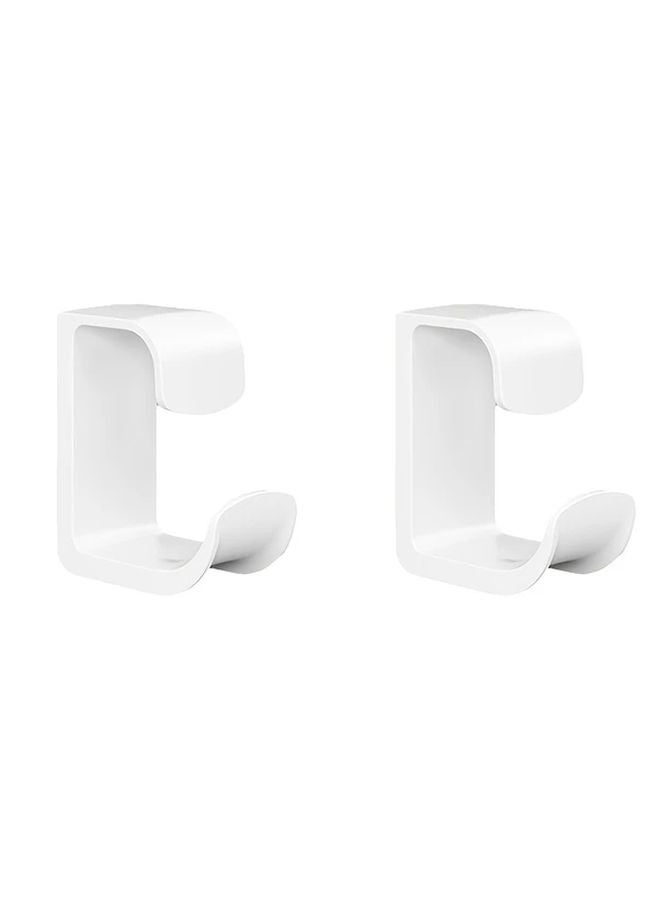 قطعتان خطاف قوي مسماري أبيض مجاني السمك للحمام والمطبخ للأبواب - Image 1