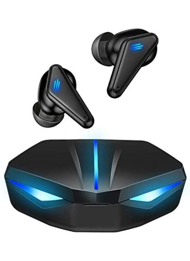 SHOPI - K55 Gaming Headset Low Delay TWS Fone Bluetooth Earphones Earbuds with Mic Bass Audio Sound Positioning PUBG Wireless Headphones Black - Image 1