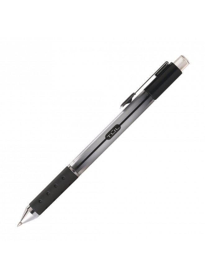 TUL Gel Pens, Retractable, Medium Point, 0.7 mm, Gray Barrel, Black Ink, Pack Of 12 - Image 3