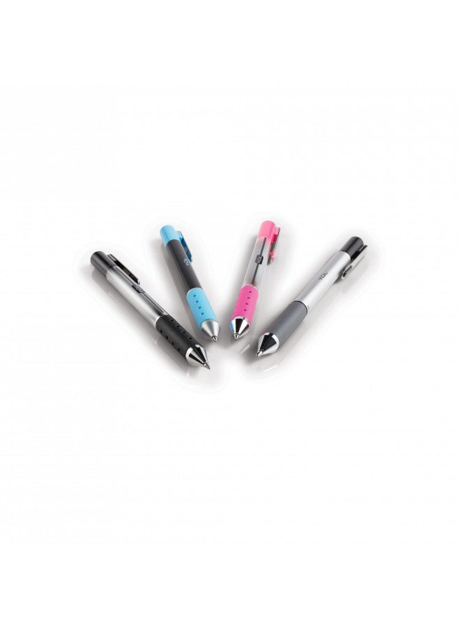 TUL Gel Pens, Retractable, Medium Point, 0.7 mm, Gray Barrel, Black Ink, Pack Of 12 - Image 4