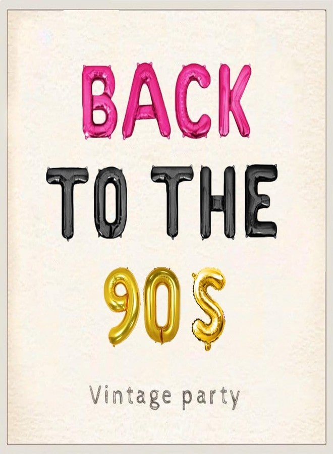 Geloar Back to the 90's Balloons, Retro Radio Back to the 90's Themed Decorations Party Banner Hip Hop 90th Birthday Party Supplies Banner Rock Punk Music Dance Disco Adult Birthday Banner 15Pcs of Geloar - Image 5