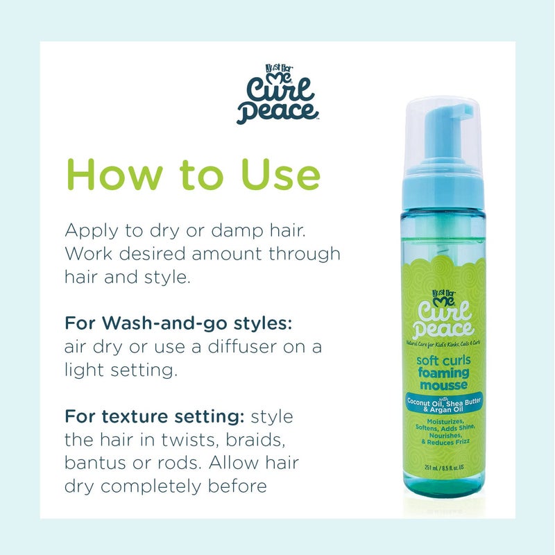 Just For Me Curl Peace Soft Curls Foaming Mousse, 8.5 oz (1 Pack) - Image 3