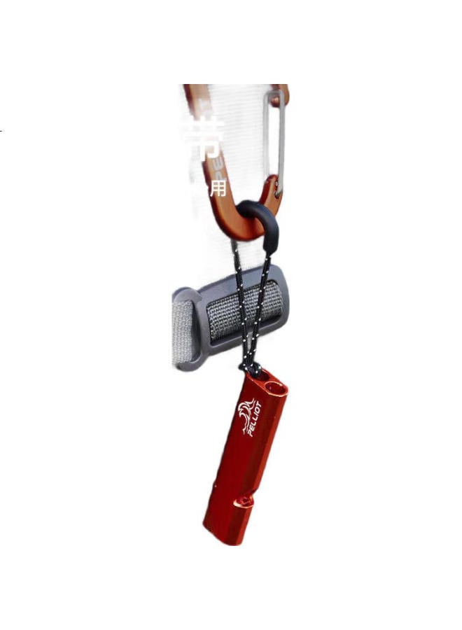 PELLIOT Outdoor Survival Emergency Whistle, Fire Equipment, Aluminum Alloy High-Pitched Rescue Whistle, 16206801, Matte Silver - Image 3