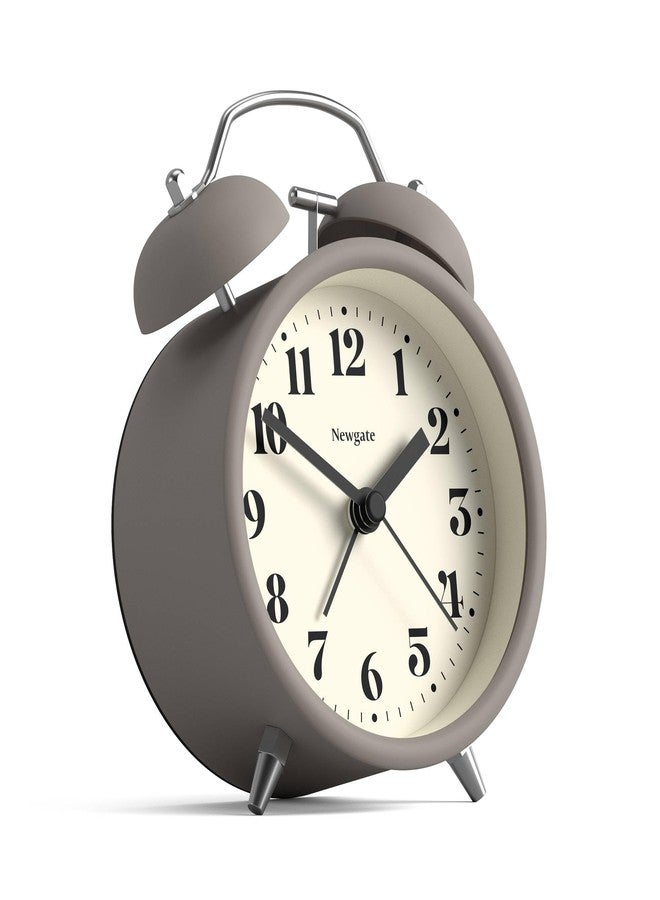 NEWGATE® Theatre Alarm Clock | Modern Classic Twin Bell Alarm Clock | Stone | Easy to Read Numbers | Ideal for Bedside, Desk or Shelf | Retro Bedroom & Office Accessory - Image 2