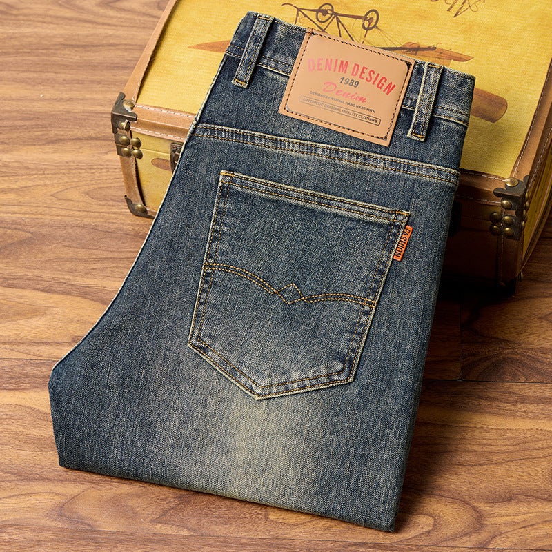 Unisex Classic Denim Jeans Loose Fit Daily Outdoor Wear - Image 1