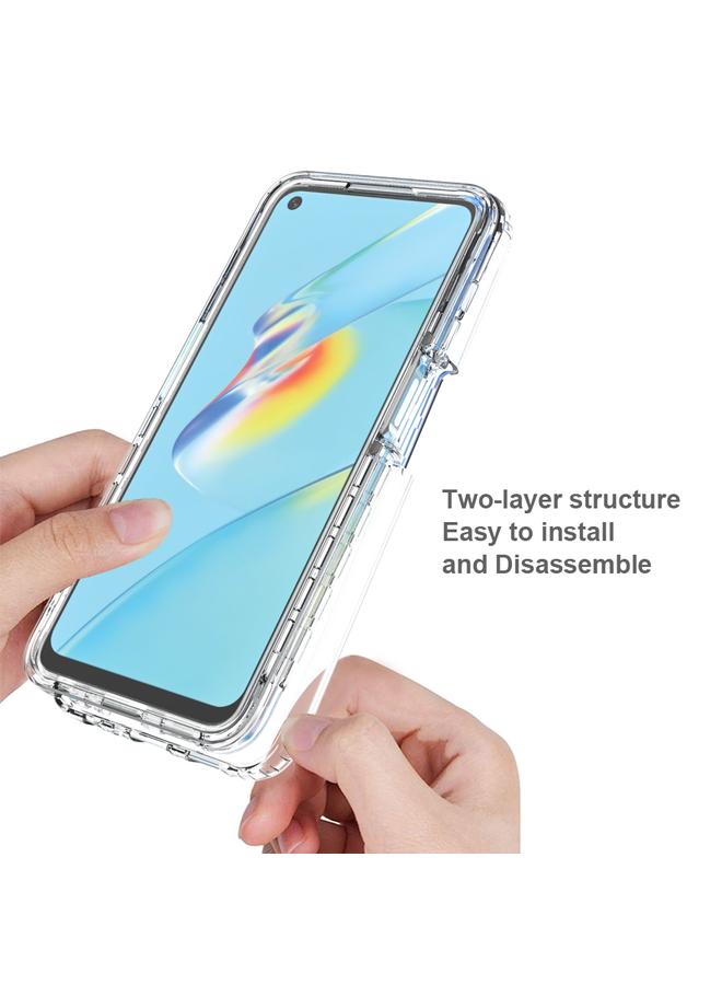 S-TOP Case For OPPO A54 4G Shockproof High Transparency Two-color Gradual Change PC+TPU Candy Colors Phone Protective Case - Image 3