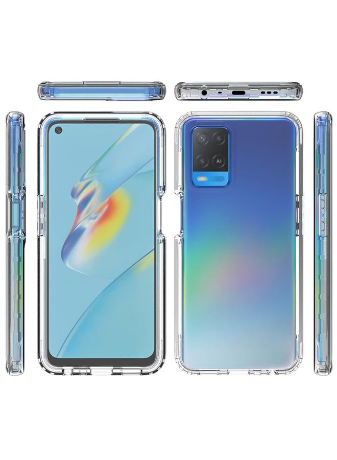 S-TOP Case For OPPO A54 4G Shockproof High Transparency Two-color Gradual Change PC+TPU Candy Colors Phone Protective Case - Image 2
