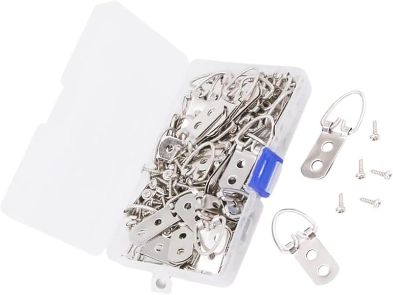 Angoily Heavy Duty Picture Hangers 50 Pack Sturdy Metal Frame Hooks For Wall Art Installation - Image 1