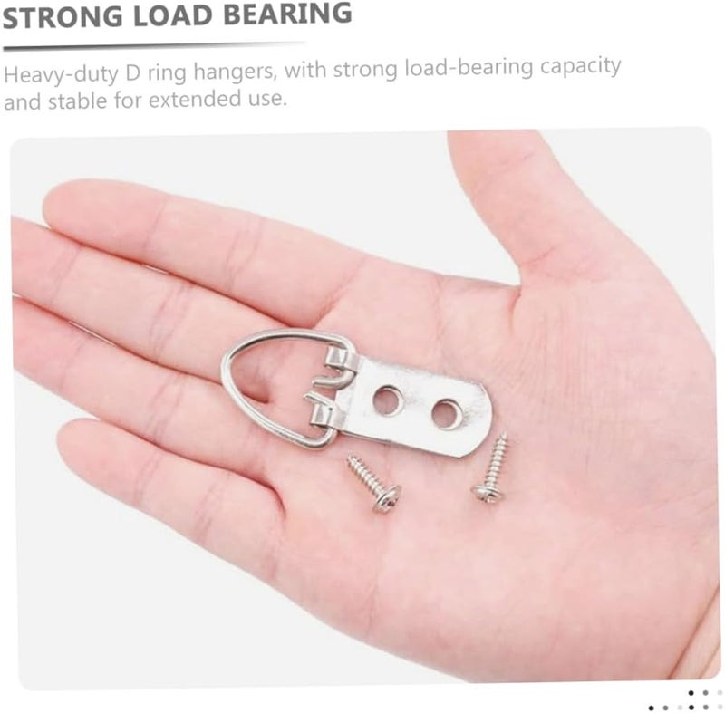 Angoily Heavy Duty Picture Hangers 50 Pack Sturdy Metal Frame Hooks For Wall Art Installation - Image 3