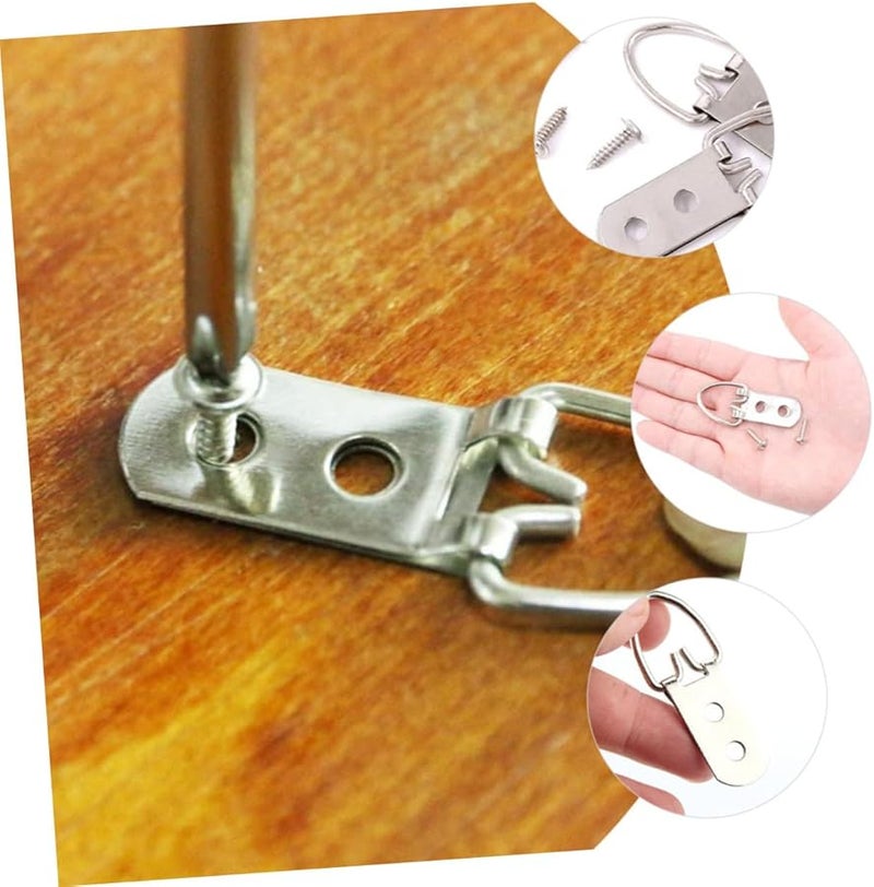 Angoily Heavy Duty Picture Hangers 50 Pack Sturdy Metal Frame Hooks For Wall Art Installation - Image 5