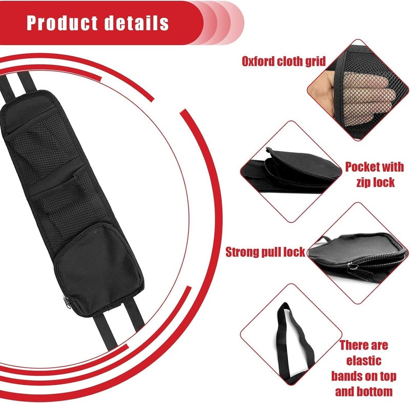BEANPRECOY 2PCS Car Seat Organizer, Mesh Hanging Storage Bag with Multi-Pocket, Side Seat Pocket Holder for Phone, Wallet, Glasses, Universal Fit for Car SUV Truck Accessories - Image 3