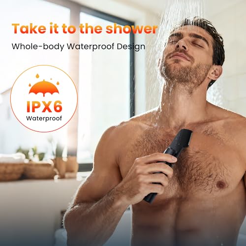MAXGROOM Manscape Body Hair Trimmer for Men, Waterproof Pubic, Groin & Ball Shaver, No-Nick Mens Electric Grooming Kit with LED Display, USB Rechargeable, Adjustable Guide Comb - Image 2