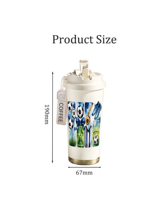FIFA 520ml World Cup Printed Stainless Steel Insulated Water Bottle Double Wall Vacuum Thermal Flask Leakproof Cup for Hot & Cold Drinks - Image 2