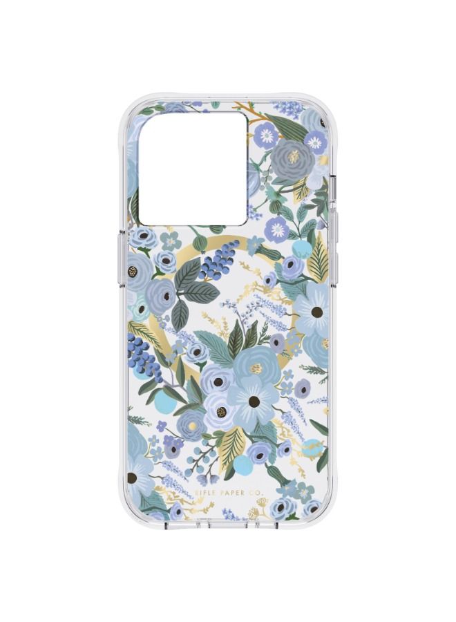 Rifle Paper Co. RIFLE PAPER CO. iPhone 14 Pro - Garden Party Blue with Magsafe  - Image 1