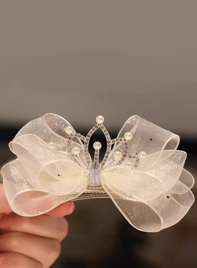 CSDONA Ivory Crown Hair Clip for Girls – Pearl-Inspired Elegant Hair Accessory for Special Occasions - Image 1